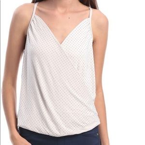 NWT Bebe surplice embellished top